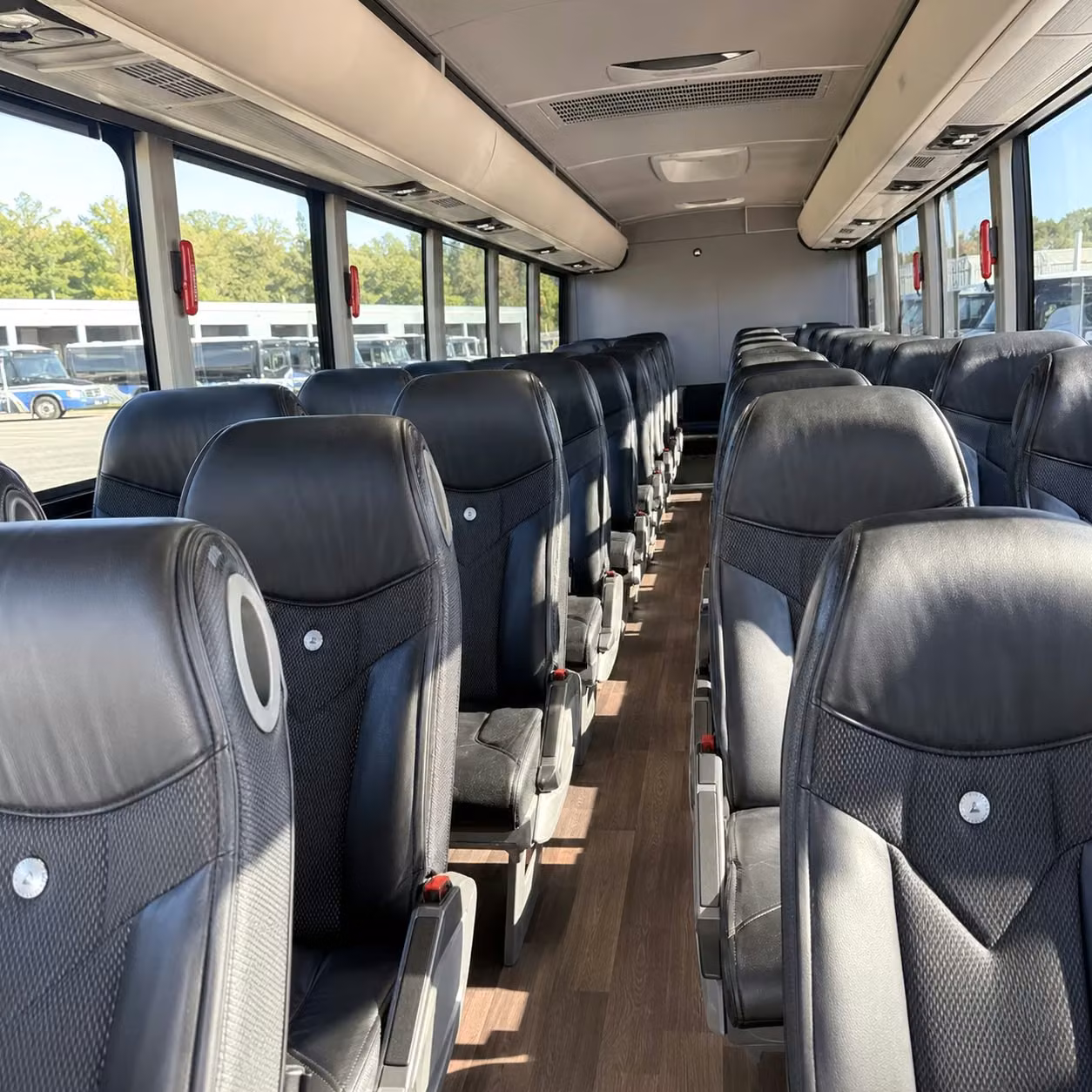 fort collins charter bus rental interior
